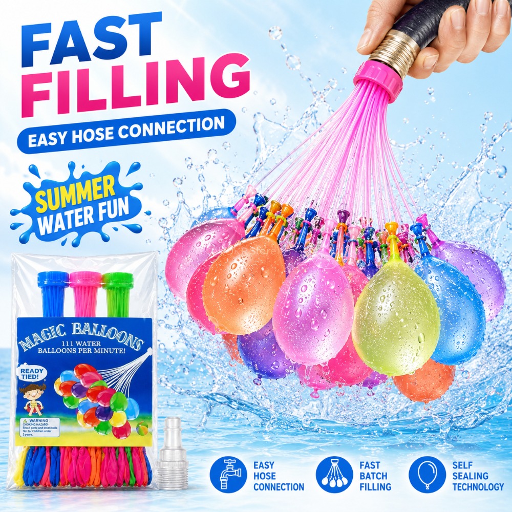 Smart Garden Balloon - Selbstversiegelnde Schnellfüll-Wasserbomben Automatisches Wasserbomben-Set für Sommer-Outdoor-Pool-Partys
