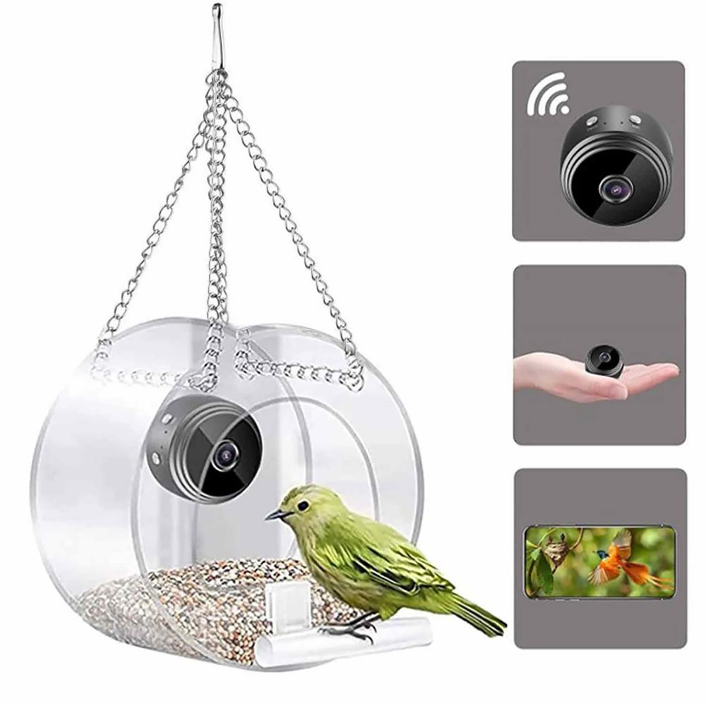 Smart Bird Feeder Camera - Vogelfutterstation mit hochauflösender Nachtsichtkamera, WLAN-Echtzeitüberwachung, visuell